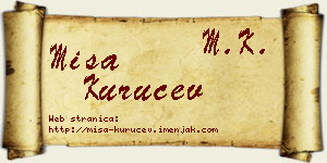 Miša Kuručev vizit kartica